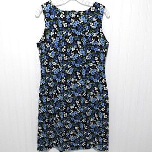 90s Cotton Sheath Dress, Size 12